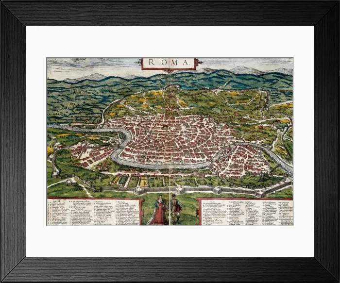 Framed Print : Civitatis Orbis Terrarum. Rome Framed Print : Civitatis Orbis Terrarum. Rome