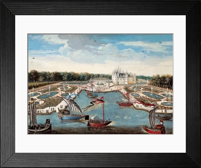 Framed Print : ChYteau de Chantilly (Chantilly Castle) (17th c Framed Print : ChYteau de Chantilly (Chantilly Castle) (17th c