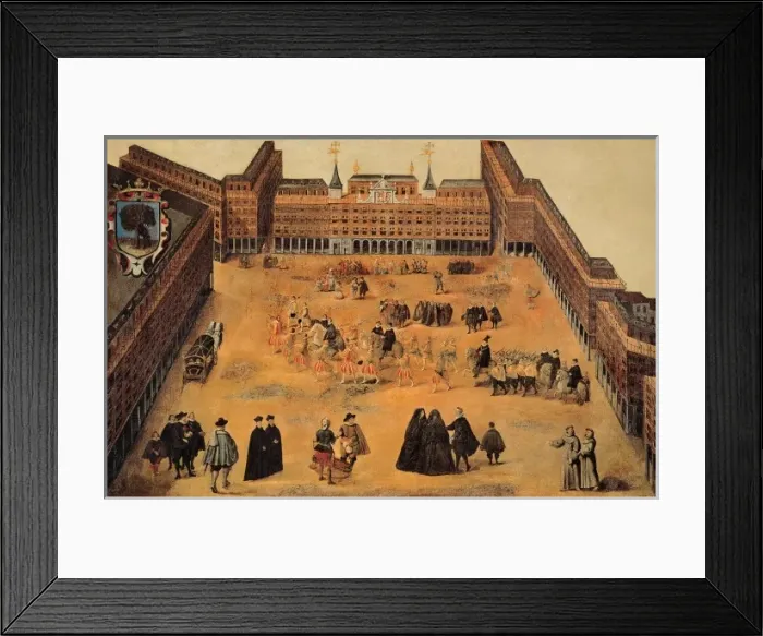 Framed Print : Perspectiva de la Plaza Mayor Framed Print : Perspectiva de la Plaza Mayor