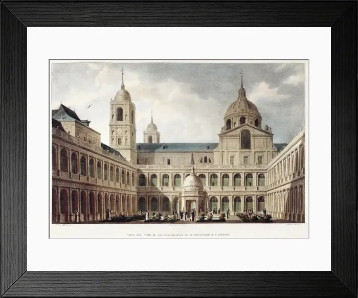 Framed Print : Royal Monastery of San Lorenzo de El Escorial (19th c Framed Print : Royal Monastery of San Lorenzo de El Escorial (19th c