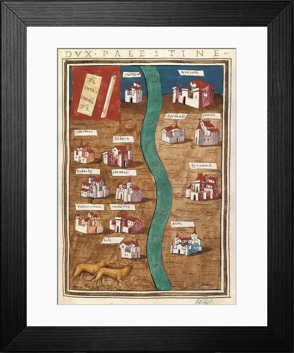 Framed Print : Map of Palestine Framed Print : Map of Palestine