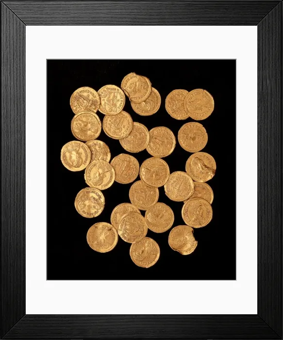 Framed Print : 28 coins of Honorius and Arcadius (4th-5th c Framed Print : 28 coins of Honorius and Arcadius (4th-5th c