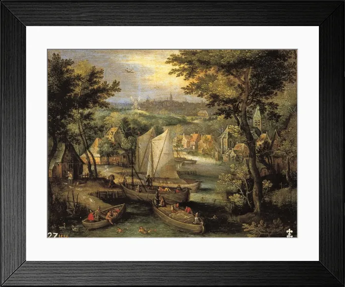 Framed Print : Landscape with a River Framed Print : Landscape with a River