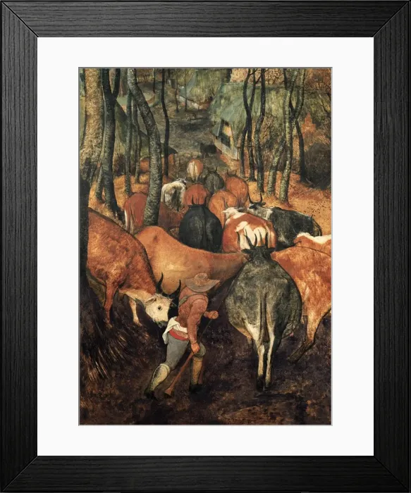 Framed Print : Return of the Herd. Left-hand lower detail Framed Print : Return of the Herd. Left-hand lower detail