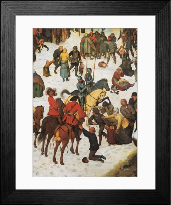 Framed Print : Lower central detail depicting some scenes of the massacre Framed Print : Lower central detail depicting some scenes of the massacre