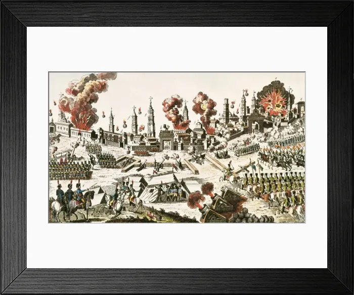 Framed Print : Spain. War of Independence. Siege in Zaragoza (June-August 1808). Etching Framed Print : Spain. War of Independence. Siege in Zaragoza (June-August 1808). Etching