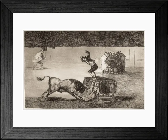 Framed Print : The daring of Martincho in the ring at Saragossa Framed Print : The daring of Martincho in the ring at Saragossa