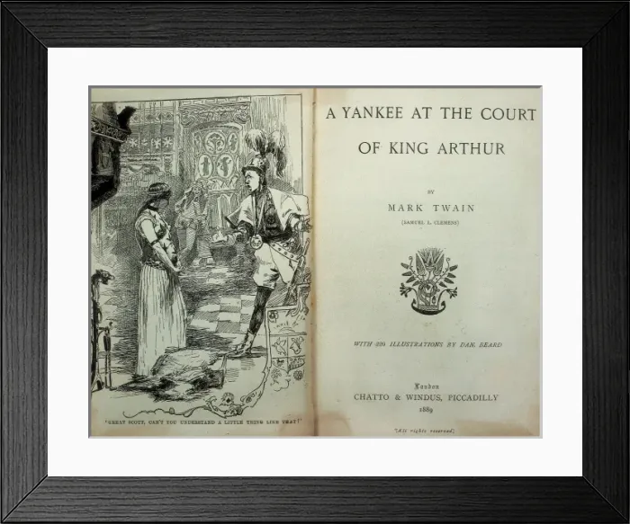 Framed Print : ARTHUR, King; TWAIN, Samuel Langhorne Clemens, also called M Framed Print : ARTHUR, King; TWAIN, Samuel Langhorne Clemens, also called M