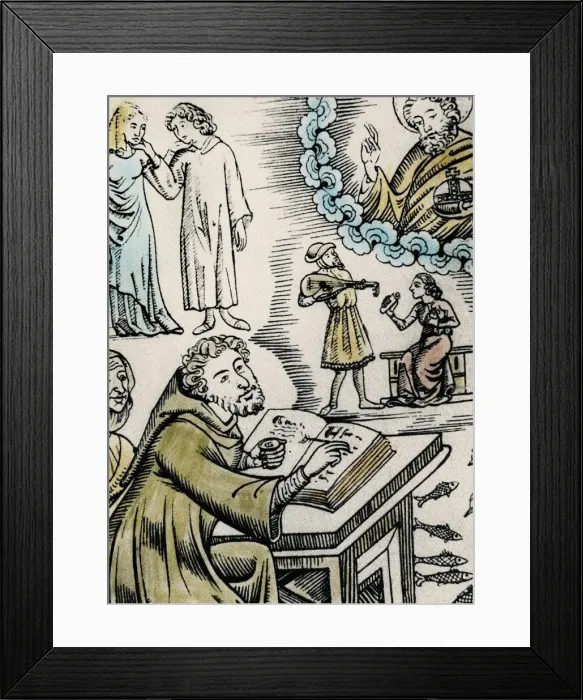 Framed Print : Arcipreste De Hita, Juan RuѺ, called el (1283-1350) Framed Print : Arcipreste De Hita, Juan RuѺ, called el (1283-1350)