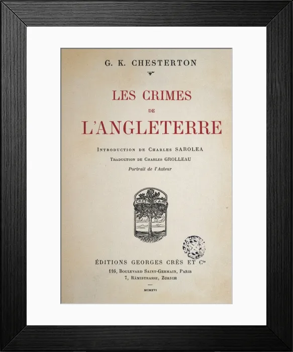 Framed Print : CHESTERTON, Gilbert Keith (1874-1936) Framed Print : CHESTERTON, Gilbert Keith (1874-1936)