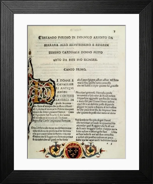 Framed Print : ARIOSTO, Ludovico (1474-1533) Framed Print : ARIOSTO, Ludovico (1474-1533)