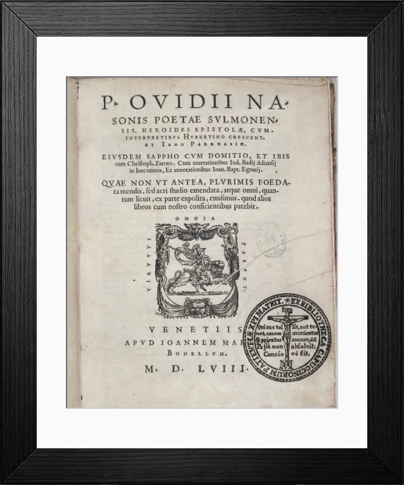 Framed Print : OVID, Publius Ovidius Naso (43 BC-18) Framed Print : OVID, Publius Ovidius Naso (43 BC-18)