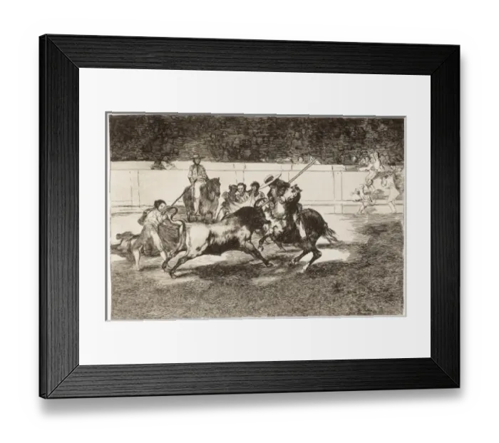 Framed Print : The forceful Rendon stabs a bull Framed Print : The forceful Rendon stabs a bull