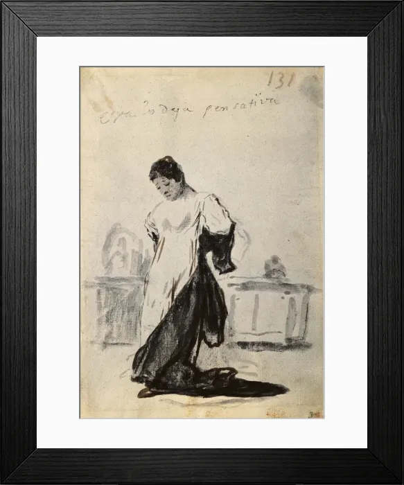 Framed Print : Esta lo deja pensativa Framed Print : Esta lo deja pensativa