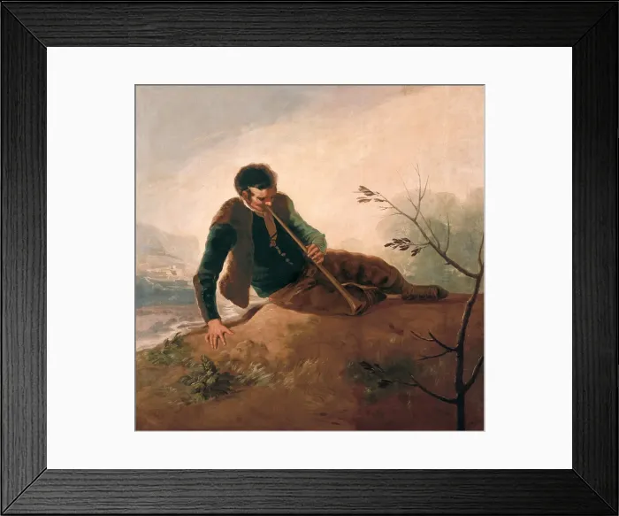 Framed Print : Shepherd Blowing a Horn Framed Print : Shepherd Blowing a Horn