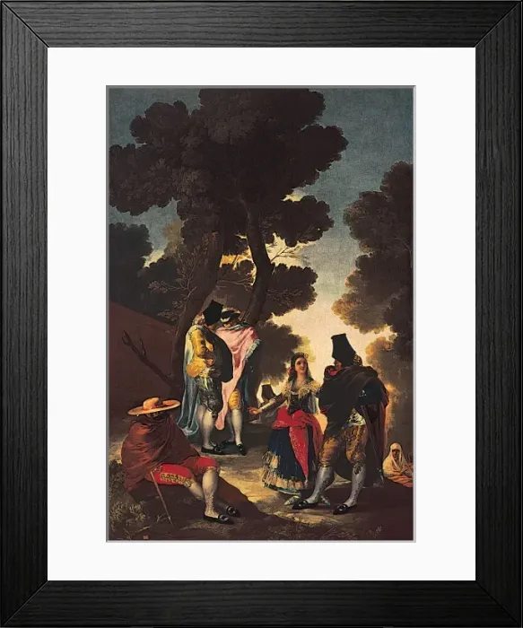 Framed Print : The Maja and the Cloaked Men Framed Print : The Maja and the Cloaked Men