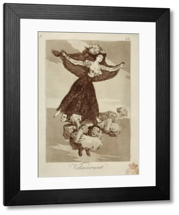 Framed Print : Volaverunt. Plate 61 of Los Caprichos Framed Print : Volaverunt. Plate 61 of Los Caprichos