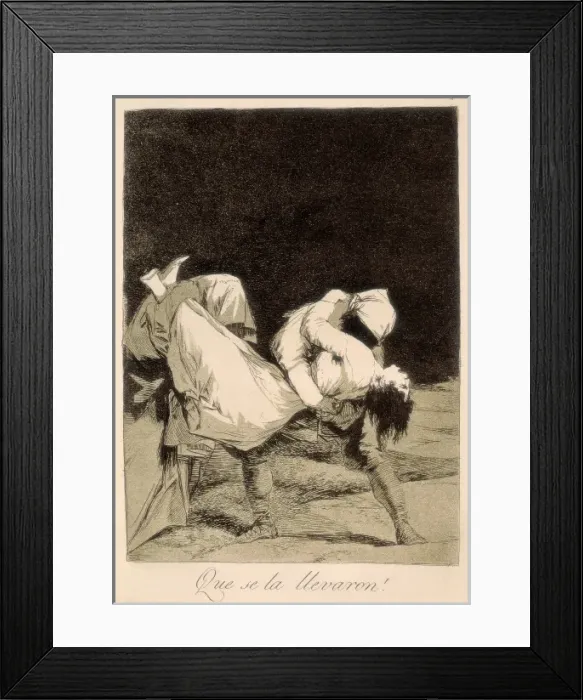 Framed Print : They carried her off!. Capricho plate 8 Framed Print : They carried her off!. Capricho plate 8