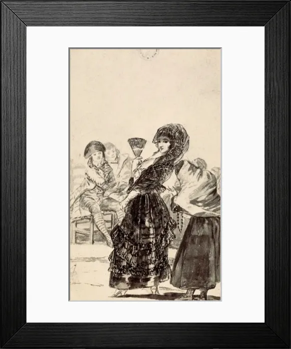 Framed Print : Los Caprichos, Preparatory drawing for plate 16 of Los Capri Framed Print : Los Caprichos, Preparatory drawing for plate 16 of Los Capri