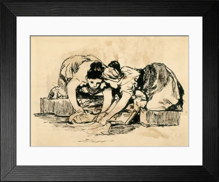 Framed Print : The Washerwomen Framed Print : The Washerwomen