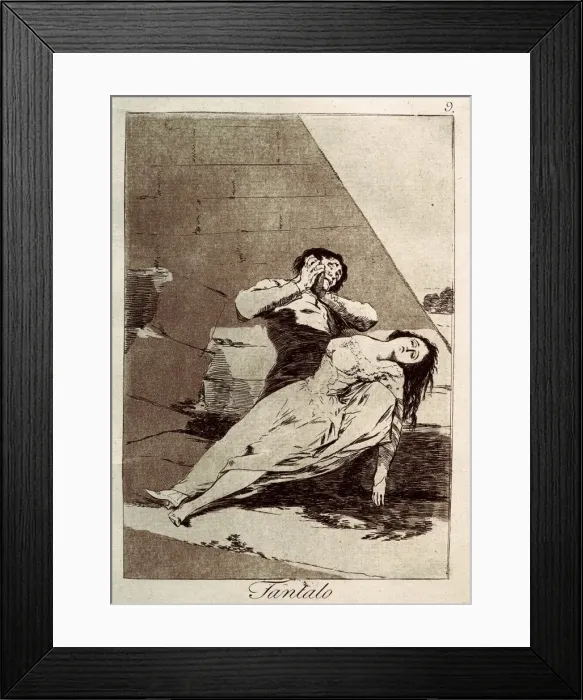 Framed Print : Tantalus, Plate 9 of Los Caprichos Framed Print : Tantalus, Plate 9 of Los Caprichos
