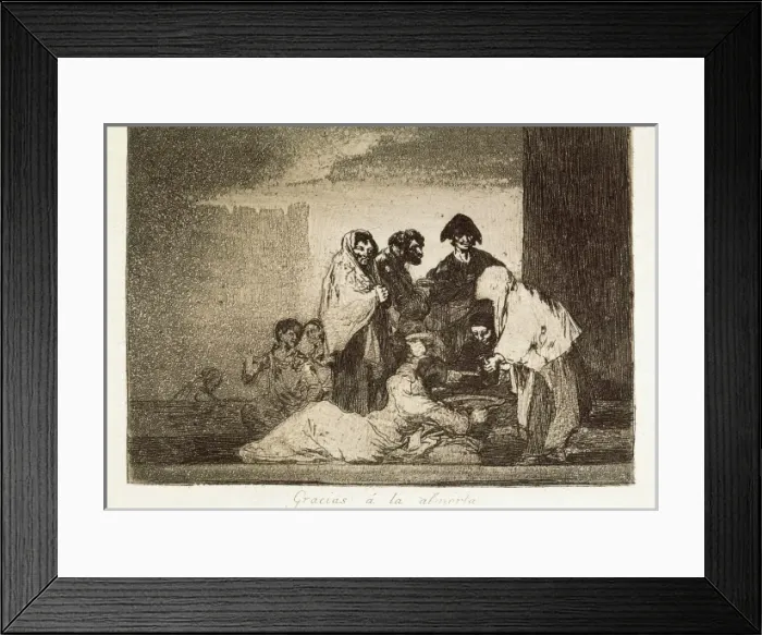 Framed Print : Thanks to the millet. Plate 51 of The Disasters of War Framed Print : Thanks to the millet. Plate 51 of The Disasters of War
