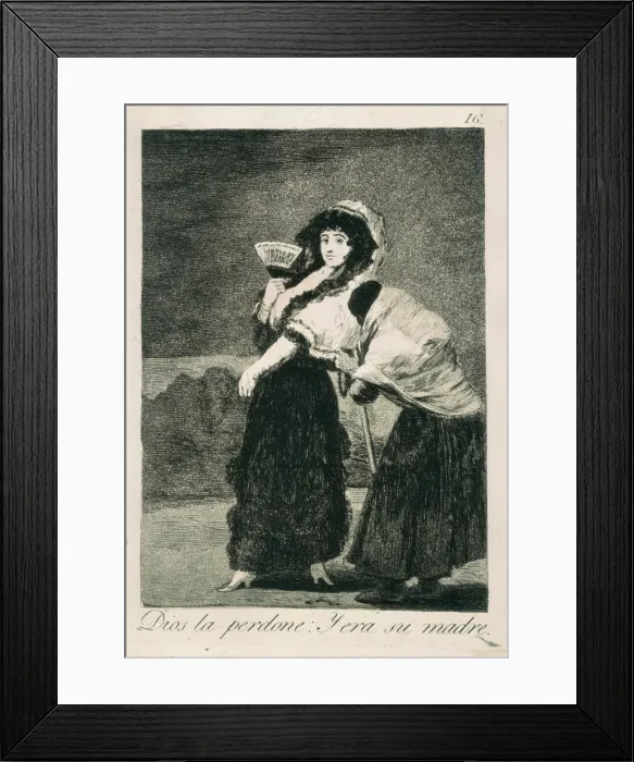 Framed Print : God forgive her: and it was her mother. Plate 16 of Los Capr Framed Print : God forgive her: and it was her mother. Plate 16 of Los Capr