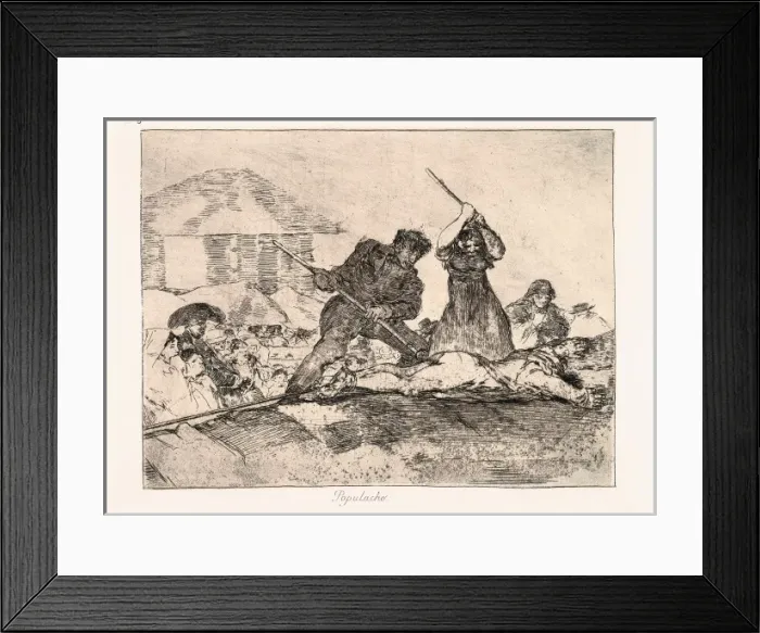Framed Print : Rabble. Plate 28 of The Disasters of War Framed Print : Rabble. Plate 28 of The Disasters of War