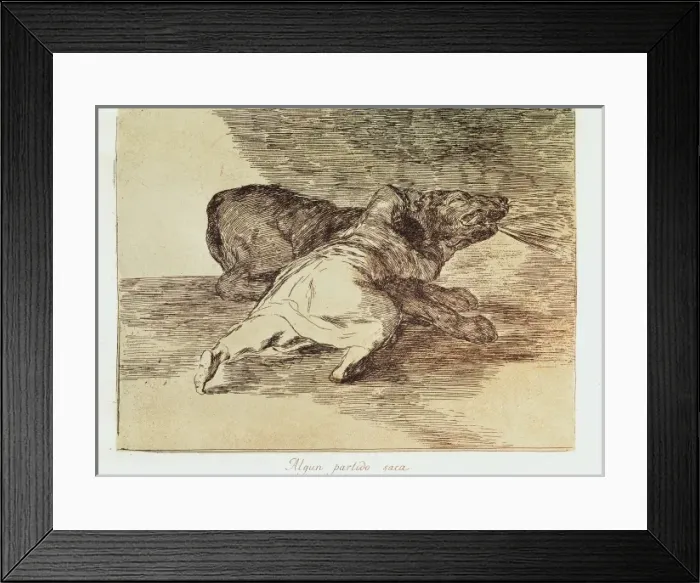 Framed Print : He gets something out of it. Plate 40 of The Disasters of Wa Framed Print : He gets something out of it. Plate 40 of The Disasters of Wa