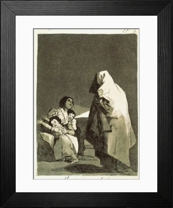 Framed Print : Here comes the bogeyman. Plate 3 of Los Caprichos Framed Print : Here comes the bogeyman. Plate 3 of Los Caprichos