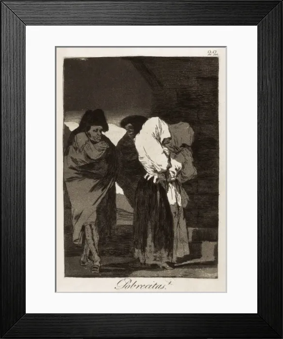 Framed Print : Poor little girls!. Plate 22 of Los Caprichos Framed Print : Poor little girls!. Plate 22 of Los Caprichos