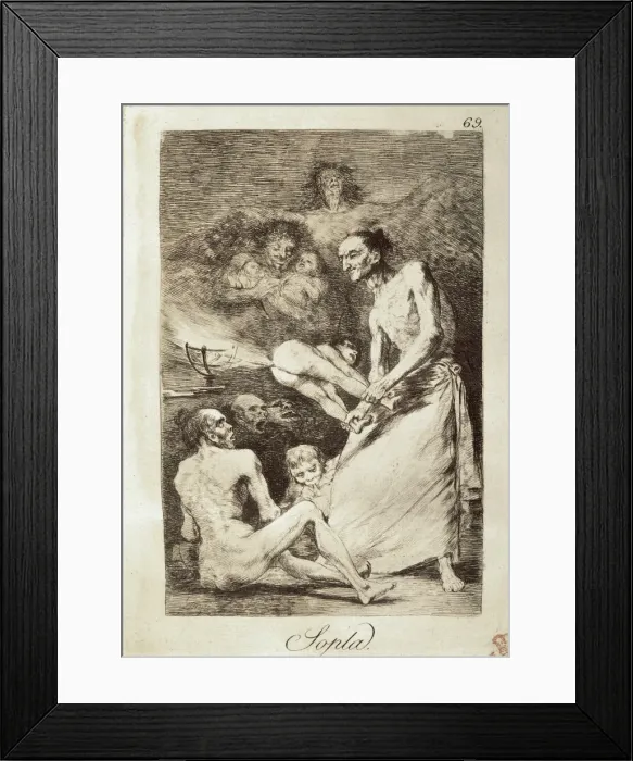 Framed Print : Blow. Plate 69 of Los Caprichos Framed Print : Blow. Plate 69 of Los Caprichos