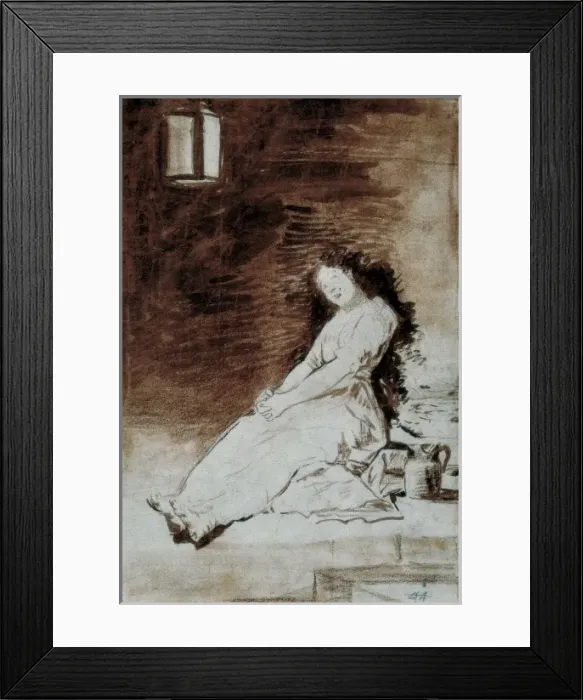 Framed Print : Los Caprichos. Preparatory drawing for plate 32 Framed Print : Los Caprichos. Preparatory drawing for plate 32