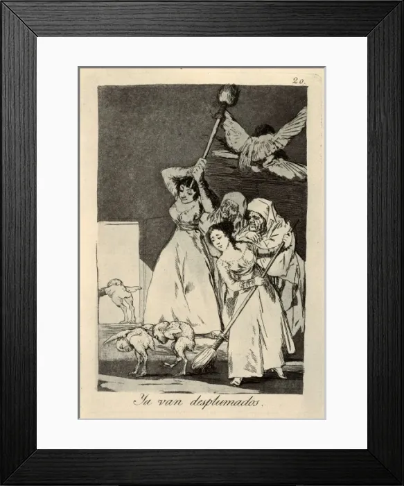 Framed Print : There they go, plucked. Plate 20 of Los Caprichos Framed Print : There they go, plucked. Plate 20 of Los Caprichos