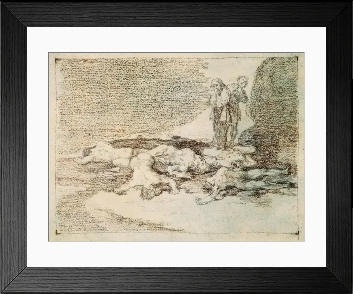 Framed Print : Bury them and keep quiet. Plate 18 of The Disasters of War Framed Print : Bury them and keep quiet. Plate 18 of The Disasters of War