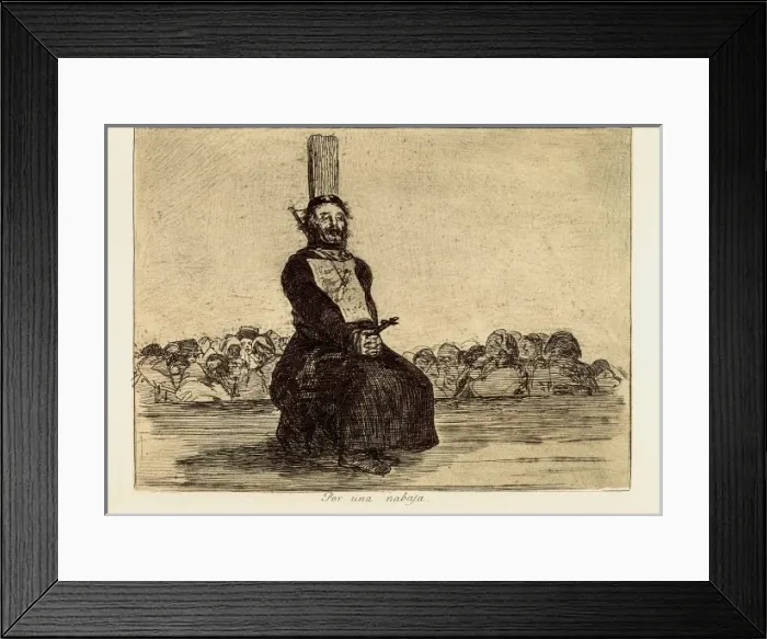 Framed Print : On account of a knife, Plate 34 of The Disasters of War Framed Print : On account of a knife, Plate 34 of The Disasters of War