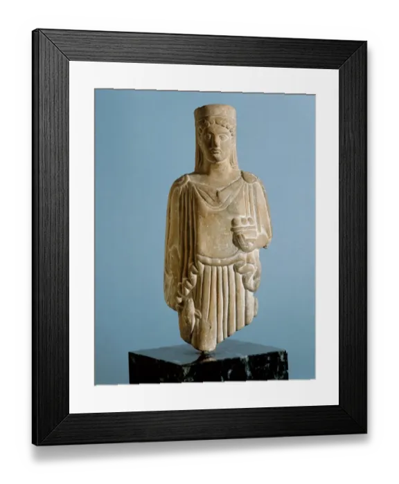 Framed Print : Kore. Baked clay. Archaic Greek art. Sculpture. Proc: SPAIN. L Escala. Empories Framed Print : Kore. Baked clay. Archaic Greek art. Sculpture. Proc: SPAIN. L Escala. Empories