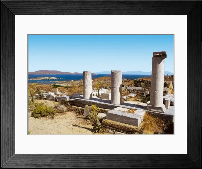 Framed Print : GREECE. CYCLADES. Delos. The Serapeion. Greek art. Architecture Framed Print : GREECE. CYCLADES. Delos. The Serapeion. Greek art. Architecture