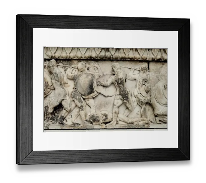 Framed Print : Pediment and frieze from the treasury of the Siphnians Framed Print : Pediment and frieze from the treasury of the Siphnians