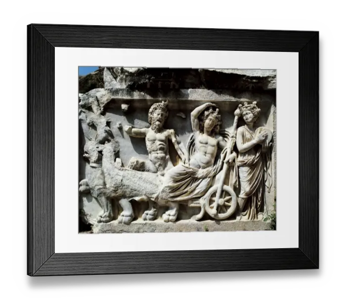 Framed Print : TURKEY. Bergama. Pergamon. Relief with mythological scene (3rd-2nd c Framed Print : TURKEY. Bergama. Pergamon. Relief with mythological scene (3rd-2nd c