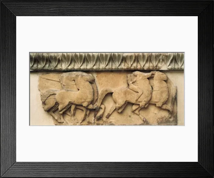 Framed Print : Pediment and frieze from the treasury of the Siphnians Framed Print : Pediment and frieze from the treasury of the Siphnians