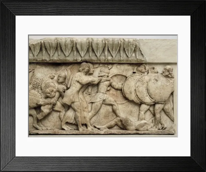 Framed Print : Pediment and frieze from the treasury of the Siphnians Framed Print : Pediment and frieze from the treasury of the Siphnians