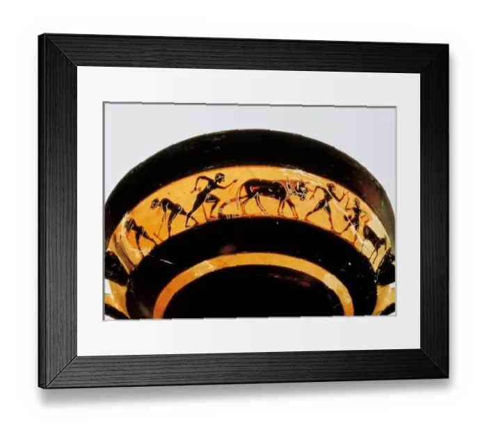 Framed Print : Black-figured cup Framed Print : Black-figured cup