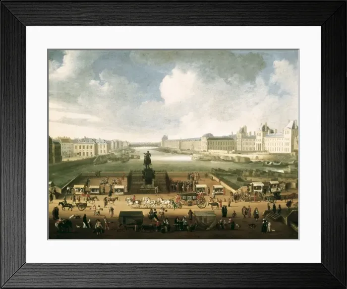 Framed Print : The Louvre and the Seine from Pont Neuf. 1665 Framed Print : The Louvre and the Seine from Pont Neuf. 1665