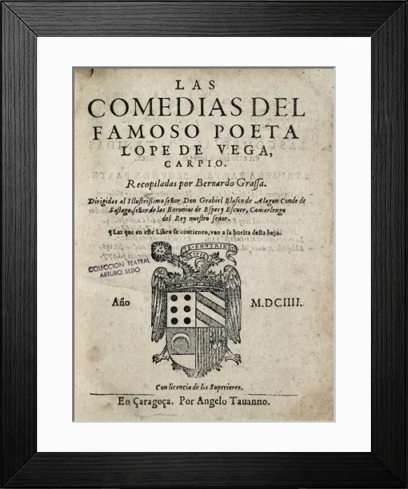 Framed Print : VEGA CARPIO, F鬩x Lope de (1562-1635). Cover Framed Print : VEGA CARPIO, F鬩x Lope de (1562-1635). Cover