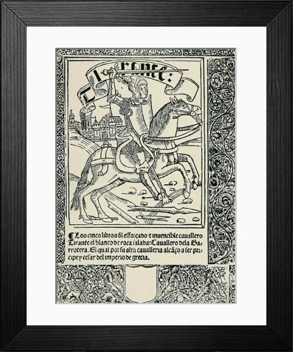 Framed Print : MARTORELL, Joanot (1413-1468). Knight and writer Framed Print : MARTORELL, Joanot (1413-1468). Knight and writer