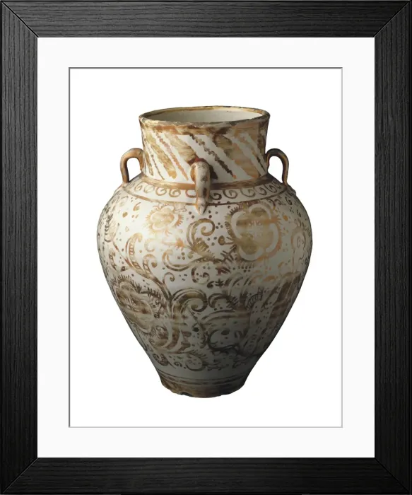 Framed Print : Jar with four handles (17th c. ). Baroque art Framed Print : Jar with four handles (17th c. ). Baroque art