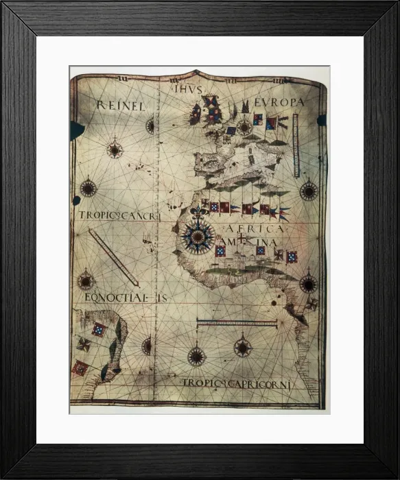 Framed Print : Nautical chart depicting the West Coast of Africa Framed Print : Nautical chart depicting the West Coast of Africa