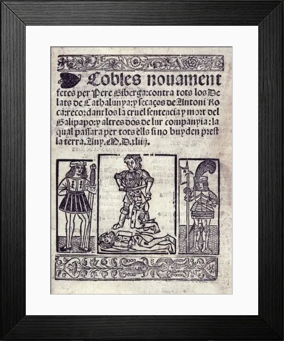 Framed Print : GIBERGA, Pere (16th century). Catalan poet. Cobles Framed Print : GIBERGA, Pere (16th century). Catalan poet. Cobles