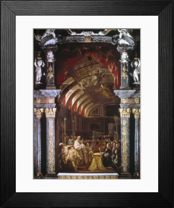 Framed Print : COELLO, Claudio (1642-1693). The Adoration of Framed Print : COELLO, Claudio (1642-1693). The Adoration of